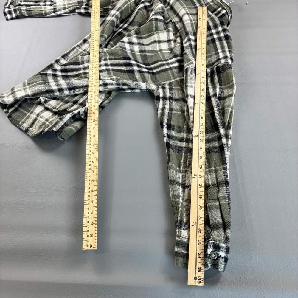Stillwater Supply Co Mens 2XL Heavy Flannel Plaid Shacket Green Black Tartan - Picture 5 of 16